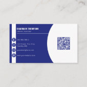 モダンプロフェッショナルダークエレガントブルー 名刺 (正面)