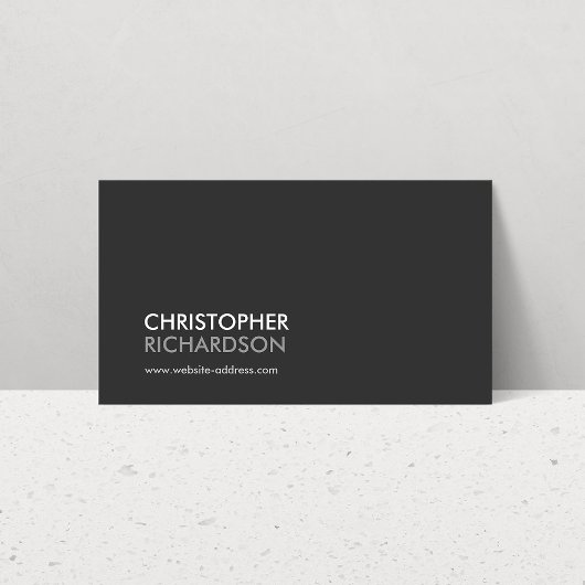 モダンプロフェッショナルダークグレー 名刺