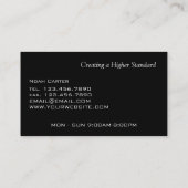 モダンプロフェッショナルディーラー自動販売 名刺 (裏面)