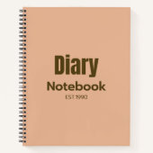 モダンプロフェッショナルデザインかわいいピンクの日記シック ノートブック (正面)