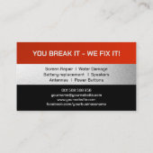 モダンプロフェッショナルデバイスの修復 名刺 (裏面)