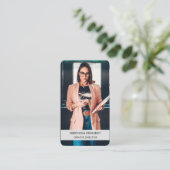 モダンプロフェッショナルトレンディービジネスフォト 名刺 (スタンド正面)