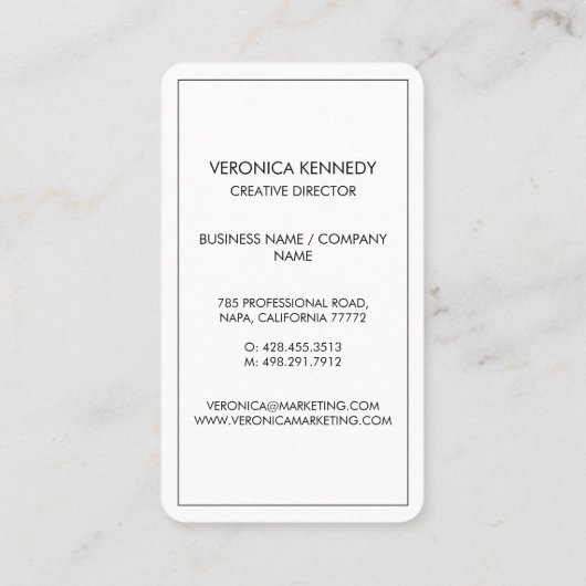 モダンプロフェッショナルトレンディービジネスフォト  名刺 (裏面)