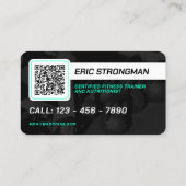 モダンプロフェッショナルトレーナーのプロフィール写真 名刺 (裏面)