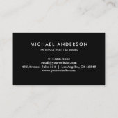 モダンプロフェッショナルドラムドラマー米国国旗 名刺 (裏面)