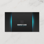 モダンプロフェッショナルネオン青 名刺 (正面)