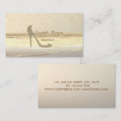 モダンプロフェッショナルハイヒール、金ゴールド紙吹雪 名刺 (正面/裏面)