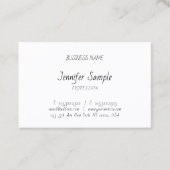 モダンプロフェッショナルハンドスクリプトテンプレートかわいらし 名刺 (正面)