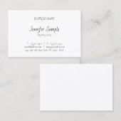 モダンプロフェッショナルハンドスクリプトテンプレートかわいらし 名刺 (正面/裏面)