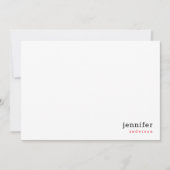 モダンプロフェッショナルバラレッド対応 ノートカード (正面)