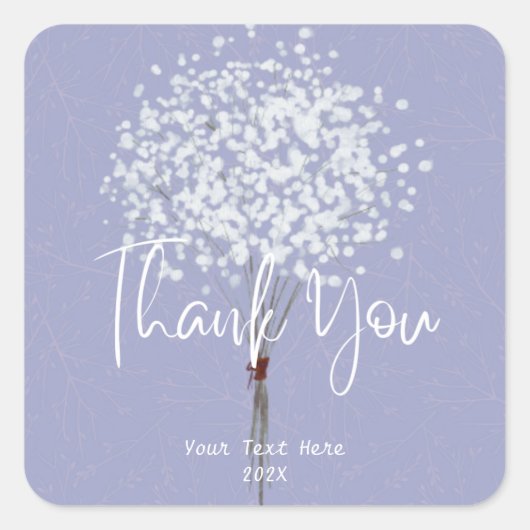 モダンプロフェッショナルパステルサンキュー スクエアシール (正面)