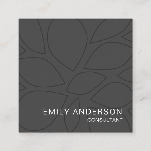 モダンプロフェッショナルパーソナライズされたQR名刺 スクエア名刺 (正面)