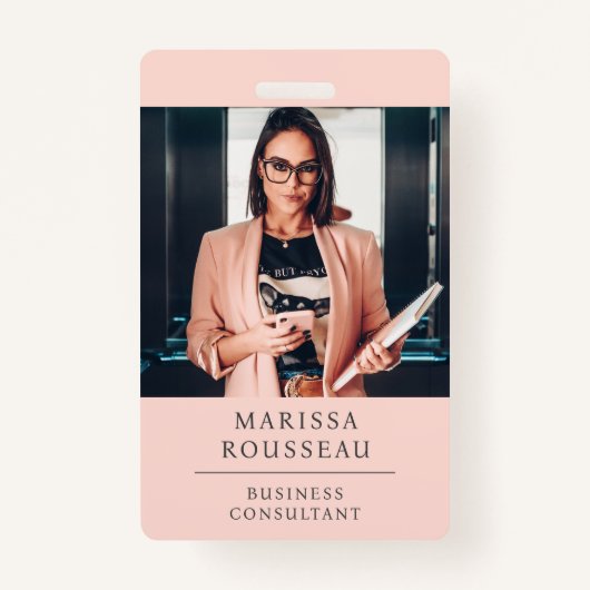 モダンプロフェッショナルビジネスコンサルタント写真 バッジ (正面)