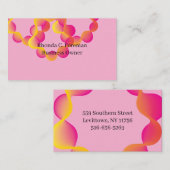 モダンプロフェッショナルビジネスコンサルタント赤面ピンク 名刺 (正面/裏面)