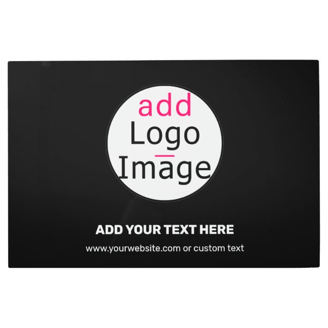 モダンプロフェッショナルビジネスシックカスタムロゴ メタルプリント (正面)