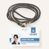 モダンプロフェッショナルビジネスマンID従業員 バッジ (正面ランヤード)