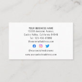 モダンプロフェッショナルビジネスロゴソーシャルメディア ロイヤリティカード (裏面)