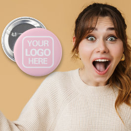 モダンプロフェッショナルビジネスロゴピンク 缶バッジ