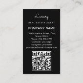 モダンプロフェッショナルビジネス写真ポートレートとロゴ 名刺 (裏面)