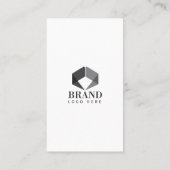 モダンプロフェッショナルビジネス写真ポートレートとロゴ 名刺 (裏面)