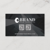 モダンプロフェッショナルビジネス写真ロゴとQRコード 名刺 (裏面)