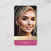 モダンプロフェッショナルピエレガントンク金ゴールドモノグラムQr 名刺 (正面)