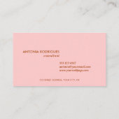 モダンプロフェッショナルピンク名刺 名刺 (裏面)