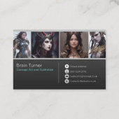 モダンプロフェッショナルファンタジーアートワーク 名刺 (裏面)