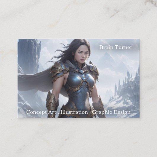 モダンプロフェッショナルファンタジーアートワーク 名刺 (正面)
