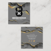 モダンプロフェッショナルフィットネストレーナー スクエア名刺 (正面/裏面)