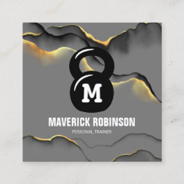 モダンプロフェッショナルフィットネストレーナー スクエア名刺