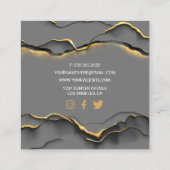 モダンプロフェッショナルフィットネストレーナー スクエア名刺 (裏面)