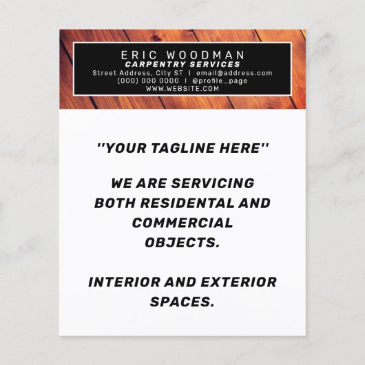 モダンプロフェッショナルフェイクの木工組織 チラシ (裏面)