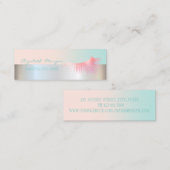 モダンプロフェッショナルフェイクラッシュシルバー スキニー名刺 (正面/裏面)