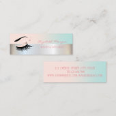 モダンプロフェッショナルフェイクラッシュ、シルバー、メイクアップ スキニー名刺 (正面/裏面)