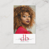 モダンプロフェッショナルフォトモノグラム名刺 名刺 (正面)