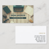 モダンプロフェッショナルフリーランスのライタタイプライター 名刺 (正面/裏面)