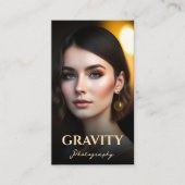 モダンプロフェッショナルフリー写真家QRロゴ 名刺 (正面)