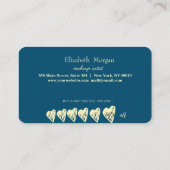 モダンプロフェッショナルフレーム、金ゴールドハートグリッター ロイヤリティカード (裏面)