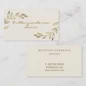 モダンプロフェッショナルフローラロゴデザイン 名刺 (正面/裏面)