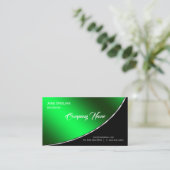 モダンプロフェッショナルブエレガントライトグリーン 名刺 (スタンド正面)