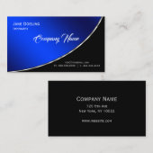 モダンプロフェッショナルブエレガントライトブルー 名刺 (正面/裏面)