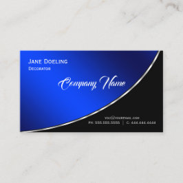 モダンプロフェッショナルブエレガントライトブルー 名刺