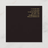モダンプロフェッショナルブエレガントラックベルベットテンプレート スクエア名刺 (裏面)