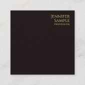 モダンプロフェッショナルブエレガントラックベルベットテンプレート スクエア名刺 (正面)