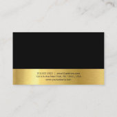 モダンプロフェッショナルブエレガントラック金ゴールドプレーン 名刺 (裏面)