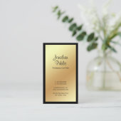 モダンプロフェッショナルブエレガントラック金ゴールドプレーン 名刺 (スタンド正面)