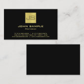 モダンプロフェッショナルブエレガントラック金ゴールドモノグラム 名刺 (正面/裏面)