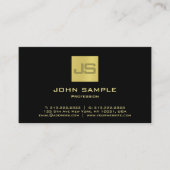 モダンプロフェッショナルブエレガントラック金ゴールドモノグラム 名刺 (正面)