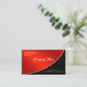 モダンプロフェッショナルブエレガントリークリムゾン 名刺 (スタンド正面)